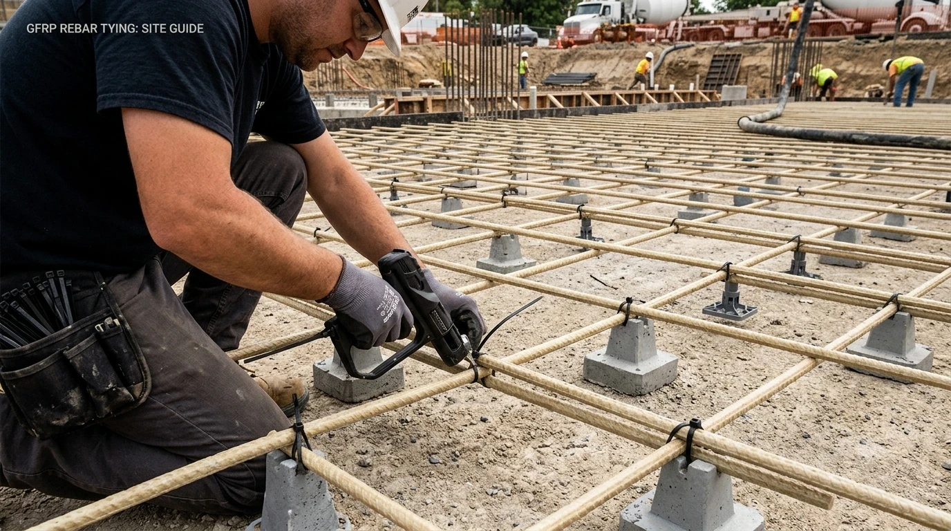 how-to-tie-gfrp-rebar-on-site